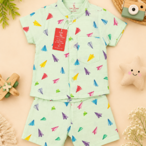Dyed Muslin Shirt and Shorts